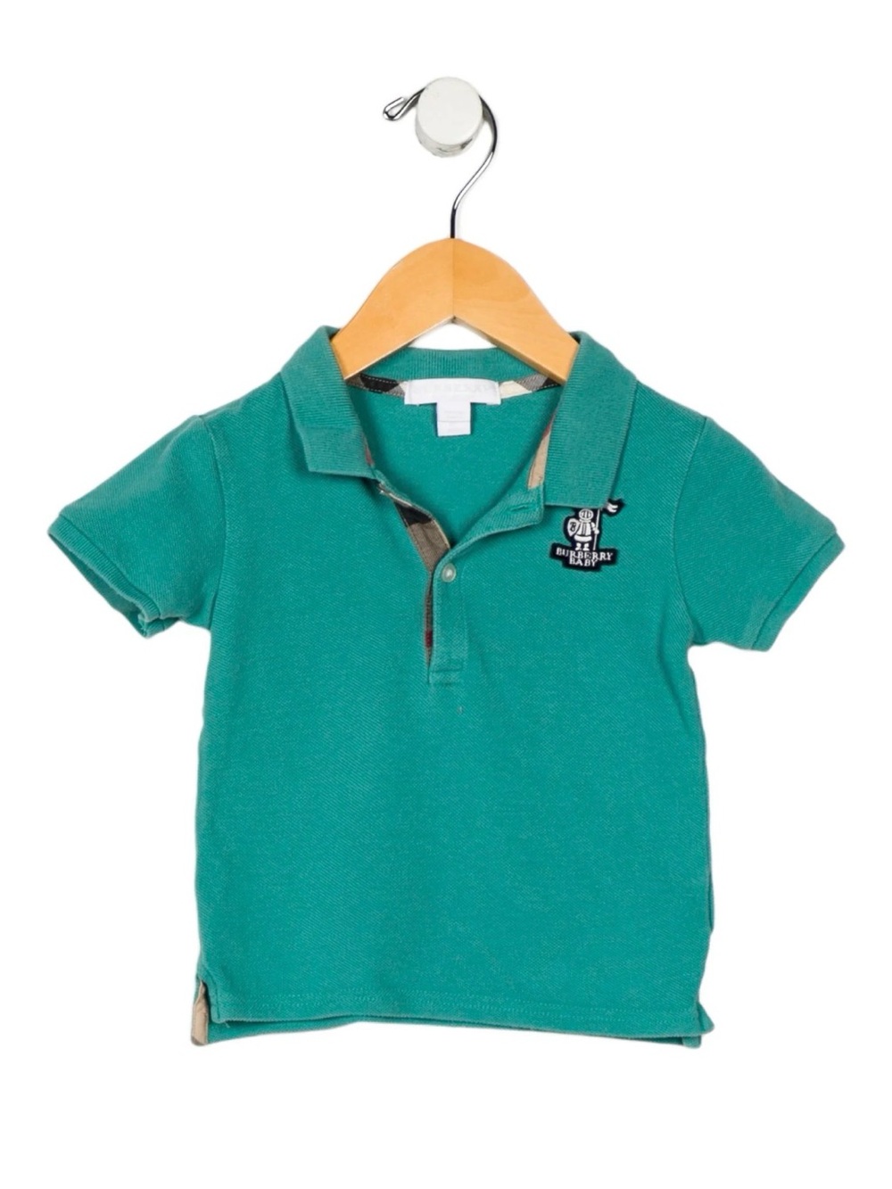 Burberry Brit Toddler Boys Polo Shirt Short Sleeve Embroidered Logo Green